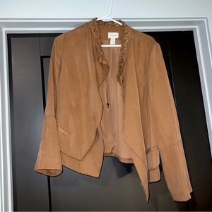 Chicos Carmel Brown Moto Jacket